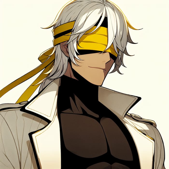 Gojo Satoru: Charismatic Male Character with White Hair