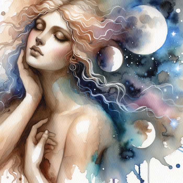 Aphrodite: Watercolor Goddess of Love Art