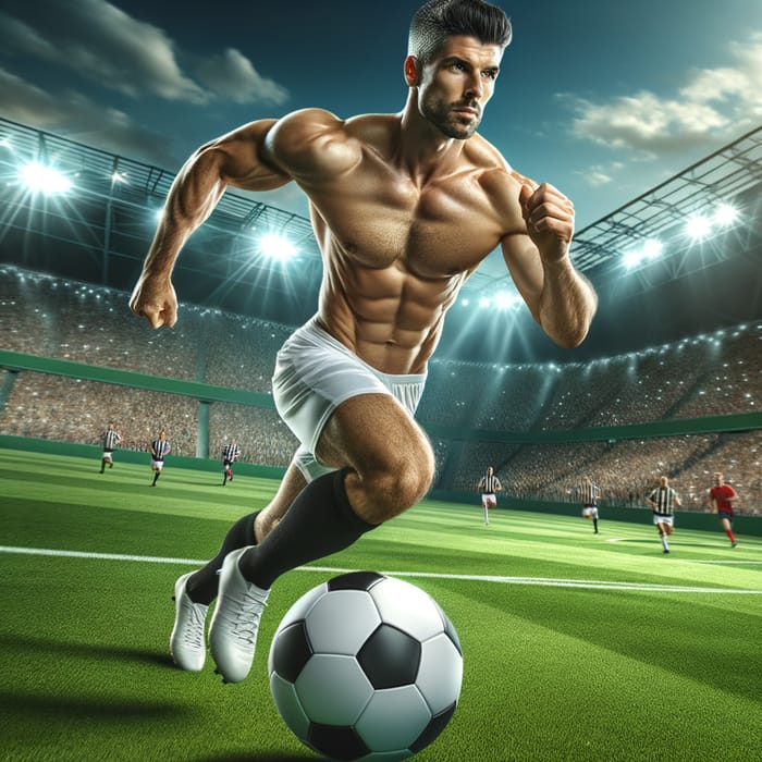 Cristiano Ronaldo Soccer Action on Green Field