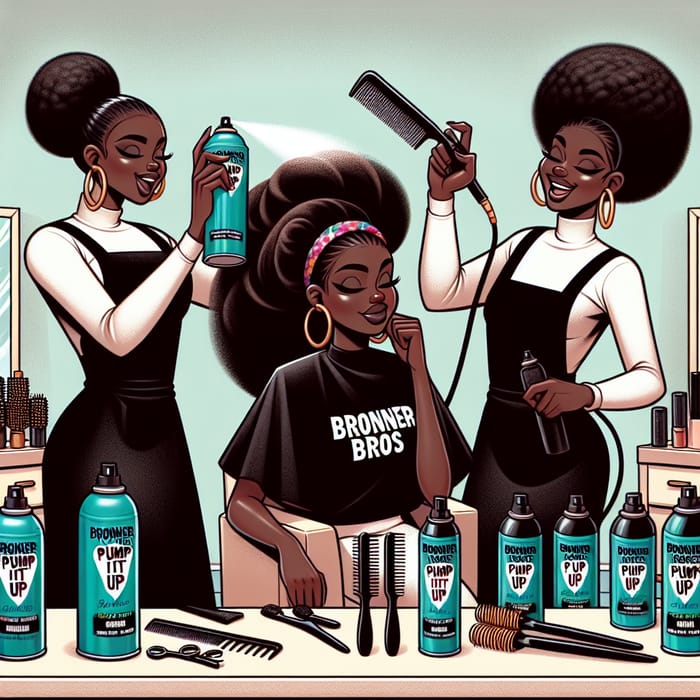 Expert Black Beauticians with Bronner Bros Hair Spray