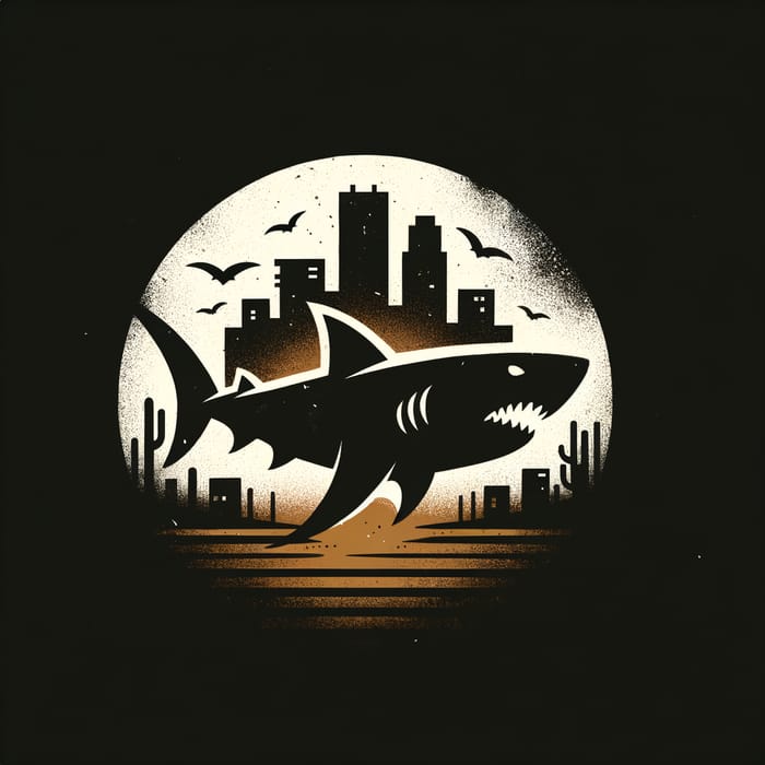 DayZ Style Logo with Post-Apocalyptic Sharks