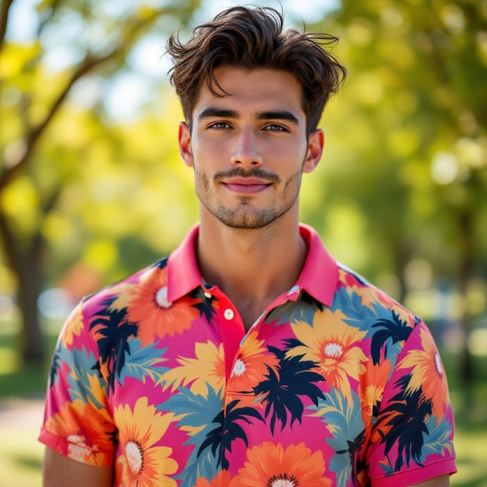 Stylish Polo Shirt Fashion in Sunny Park