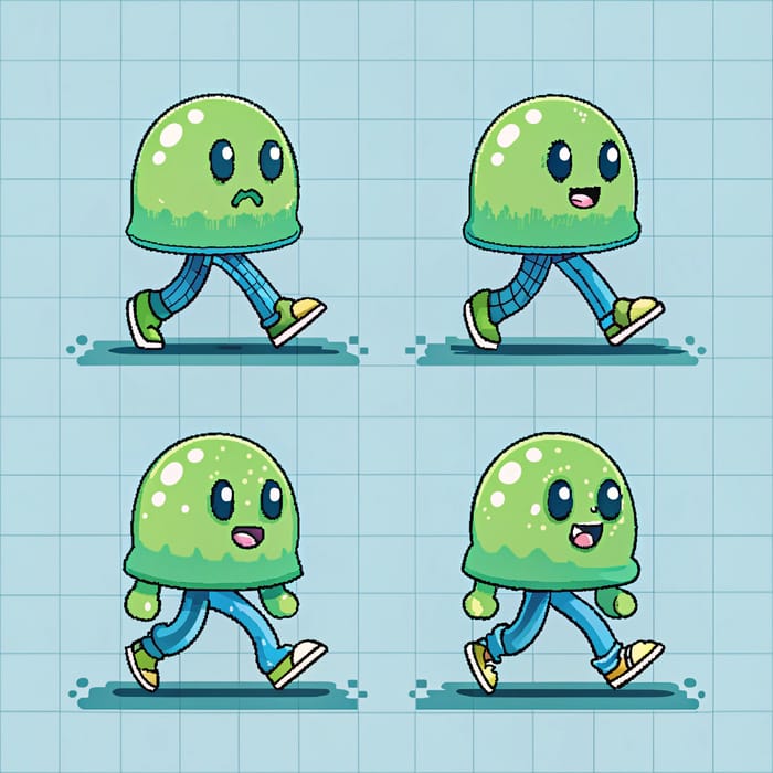 Slime Monster Pixel Art Sprite Sheet