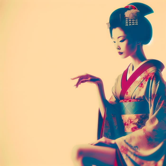 Elegant Geisha Portrait | Vintage Film Photography