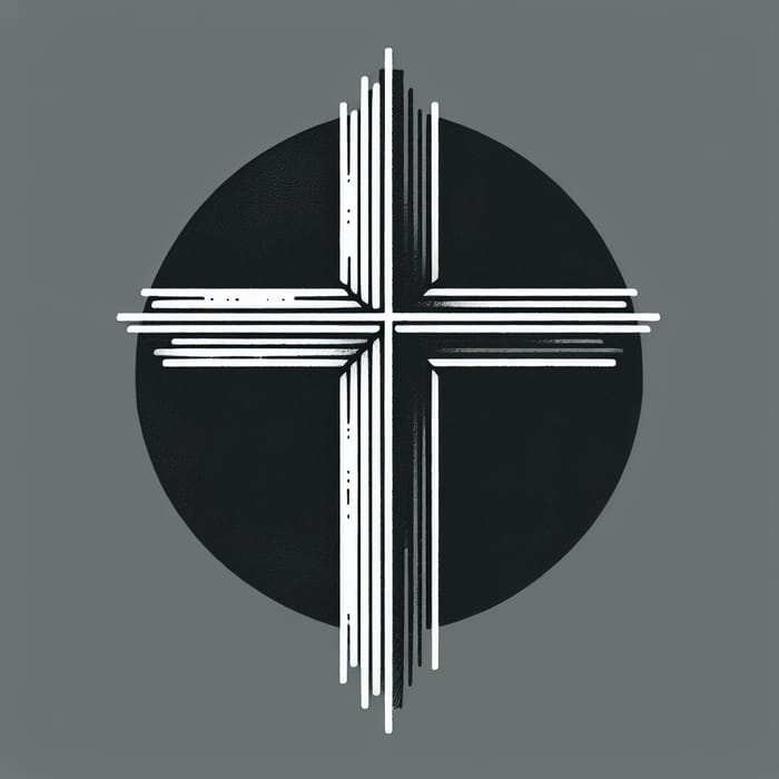 Hand-Drawn Minimalist Cross Design