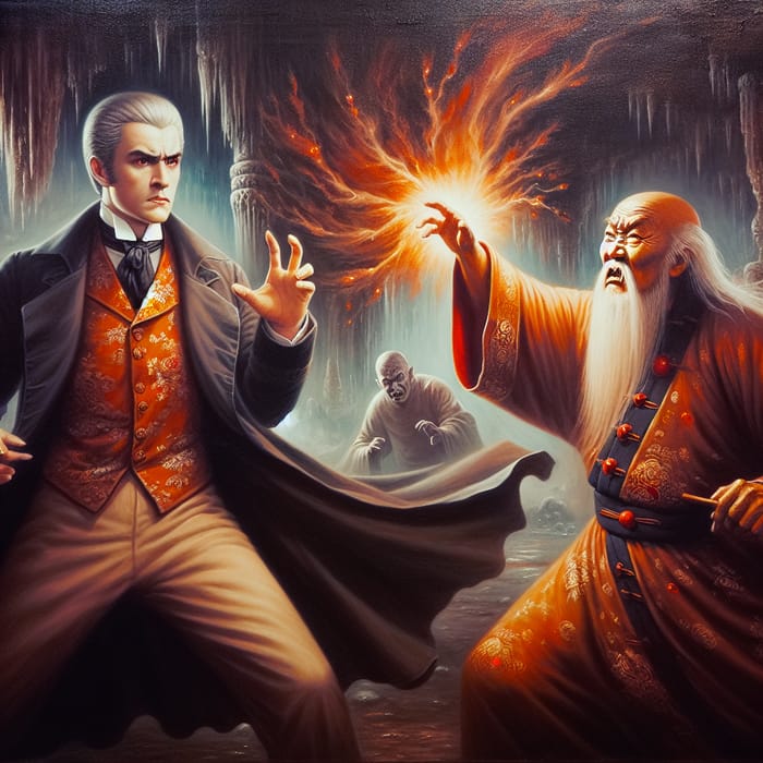 Dracula Battles Ancient Chinese Monk: Supernatural Confrontation