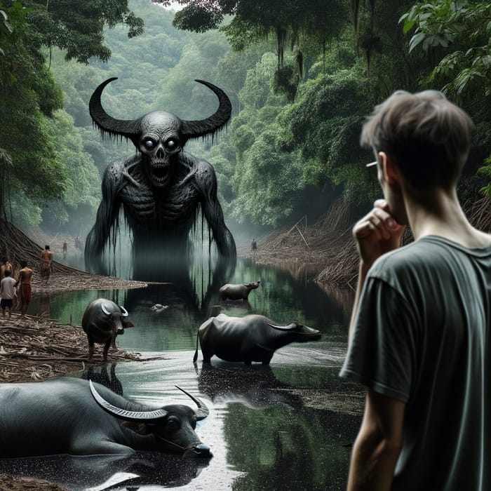 Eerie Jungle Scene: Devil in the River