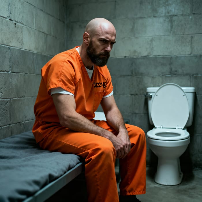 Inmate Reflection: A Moment in a Prison Cell Inmate Reflection: A Moment in a Prison Cell