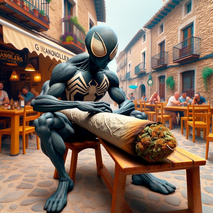 Granollers Tavern | Spiderman Enjoying Herbal Cigarette