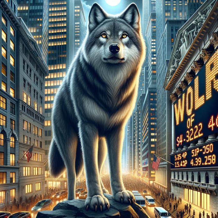 The Wolf of Wall Street Book Cover | City Financial District Illustration