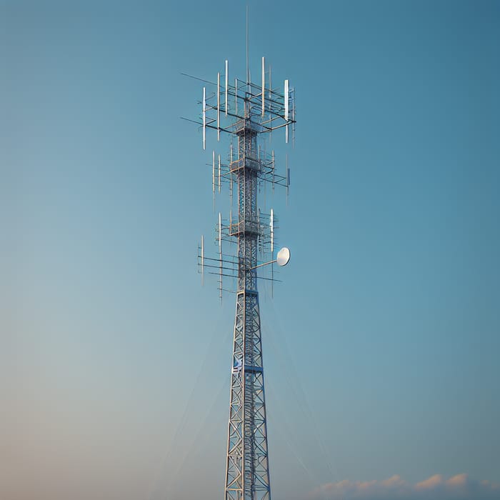 Metal Antenna Under Clear Sky