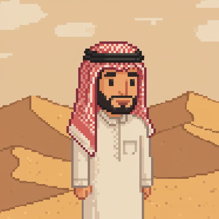 8-Bit Saudi Character Design