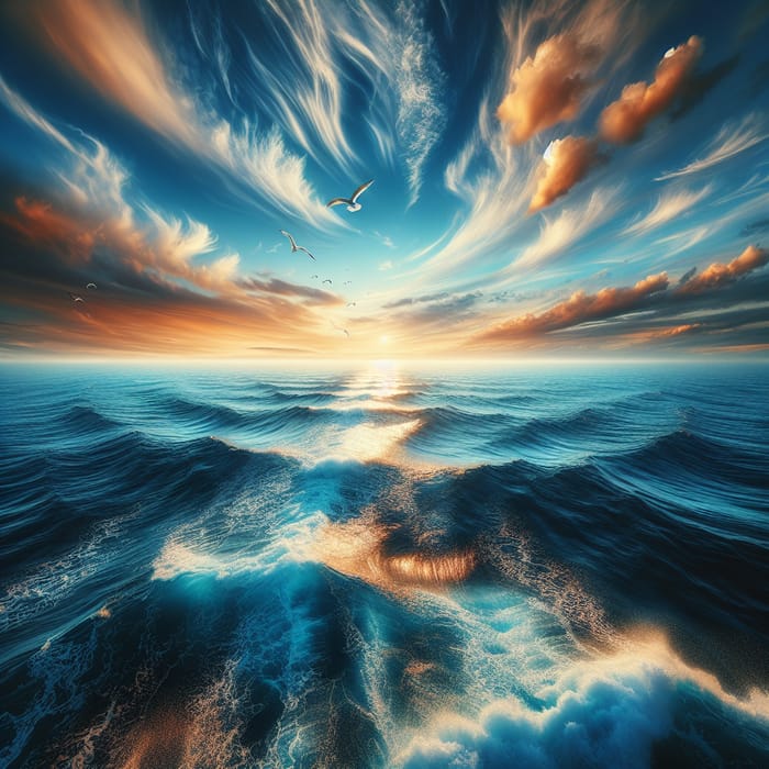 Stunning Sunset Seascape | Ocean Paradise View