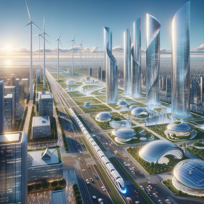 Futuristic Kazakhstan 2100 | Advanced Skyscrapers, Green Spaces & Innovative Transportation