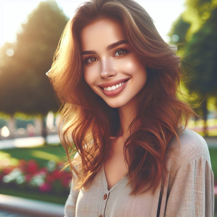 Stylish Girl Poses in Summer Outfit - City Park Fashion Portrait