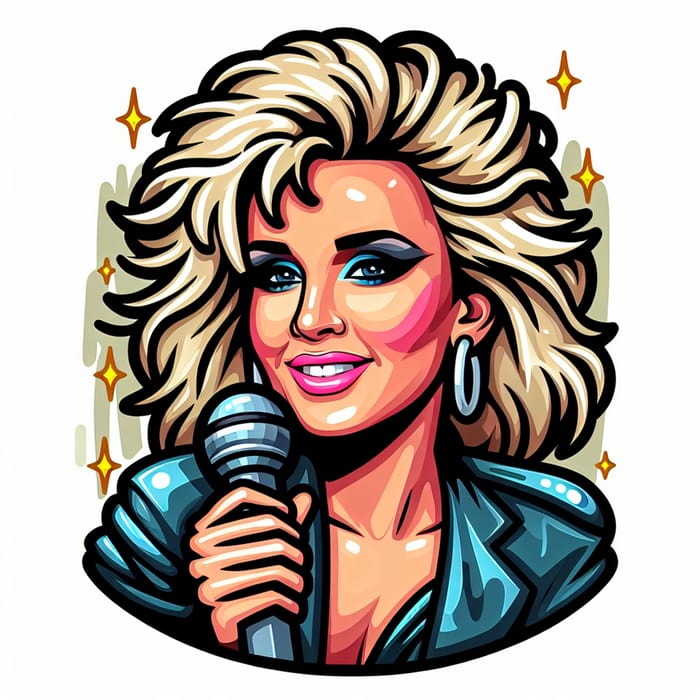 Madonna Cartoon Caricature: 80s Pop Icon