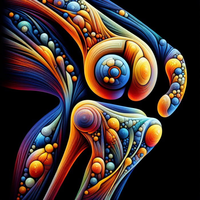 Knee Osteoarthritis Abstract Art Representation