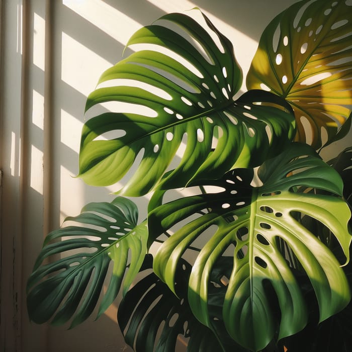 Monstera Aurea: Beauty of Fresh Green & Yellow Leaves