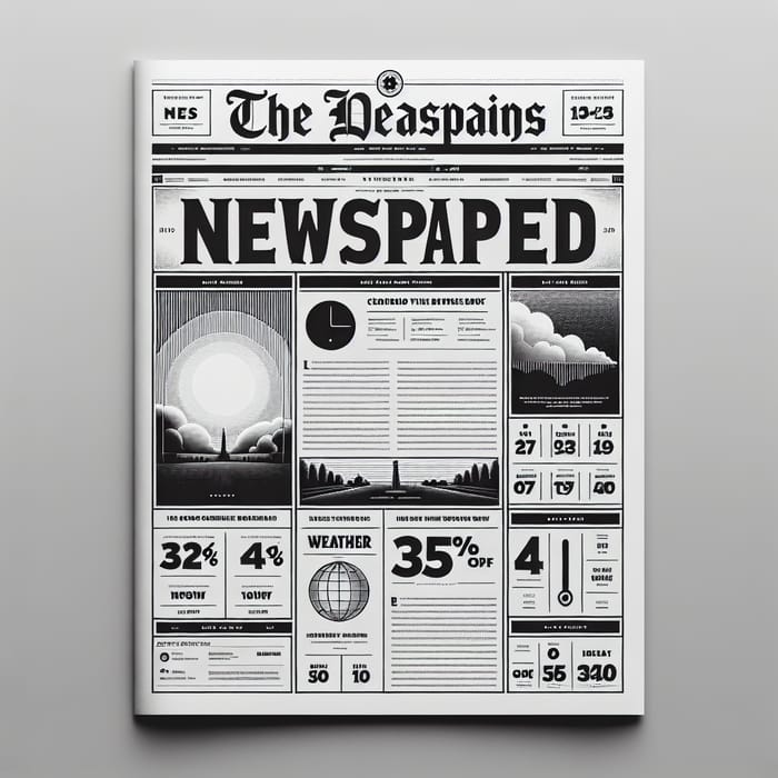 Realistic Newspaper Front Page Design - Eye-catching Cover Story