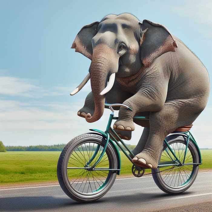 Elephant Riding a Bicycle: A Joyful Adventure