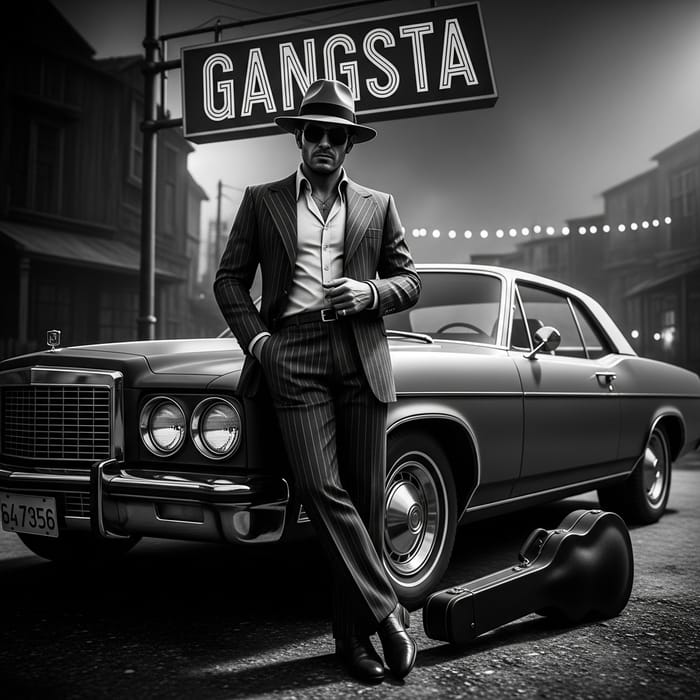 70s Vintage Gangsta Noir Art Print 70s Vintage Gangsta Noir Art Print
