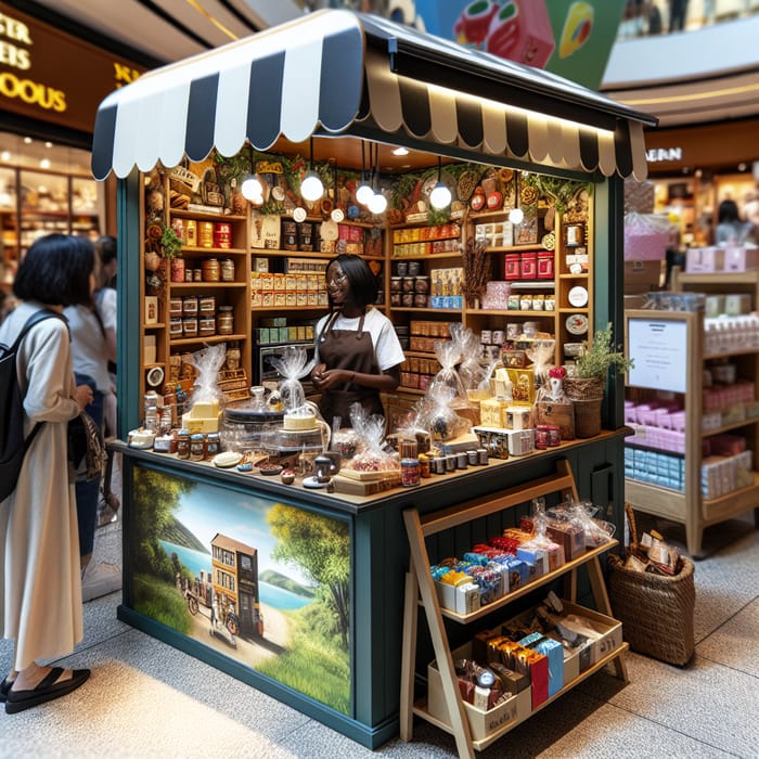 Small Kiosk Gourmet Products: Artisan Cheeses, Chocolates & Spices