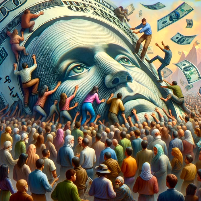 People Eaten by Money: A Surrealist Vision