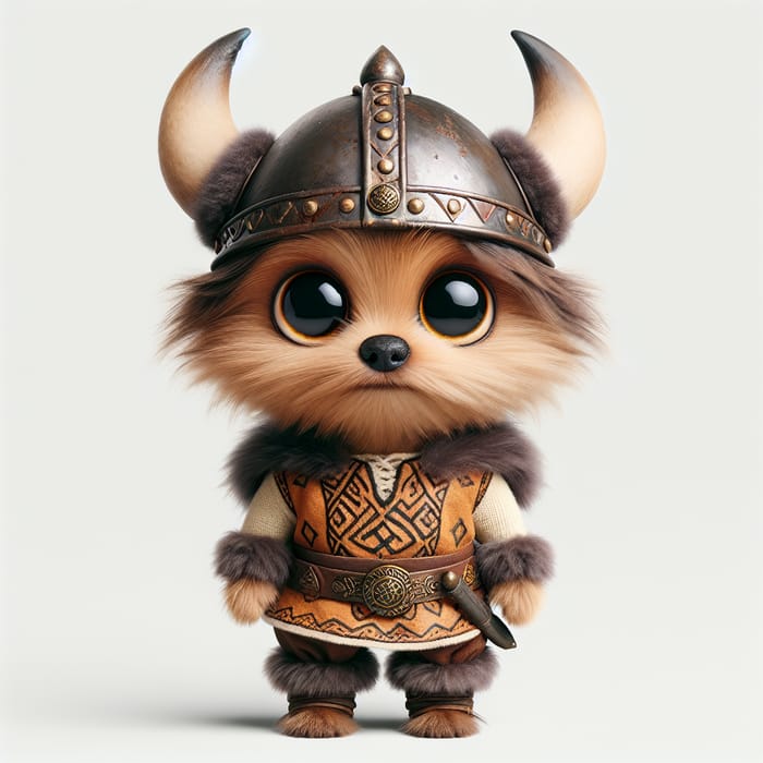 Adventurous Viking Baby Doge Mascot