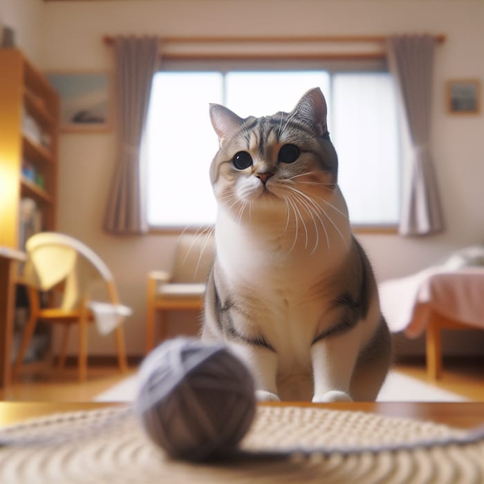 Adorable Domestic Cat in a Natural Setting