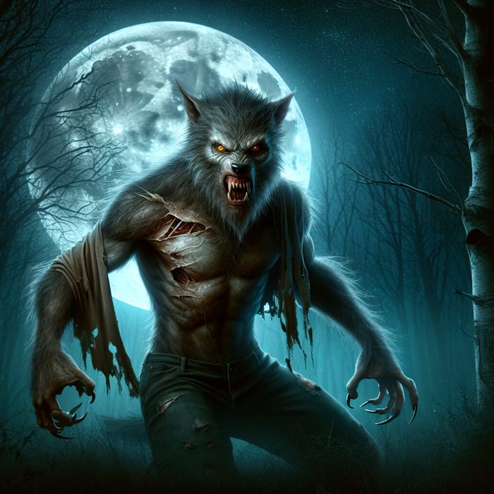 Werewolf Transformation Under Full Moon - Mythical Creatures