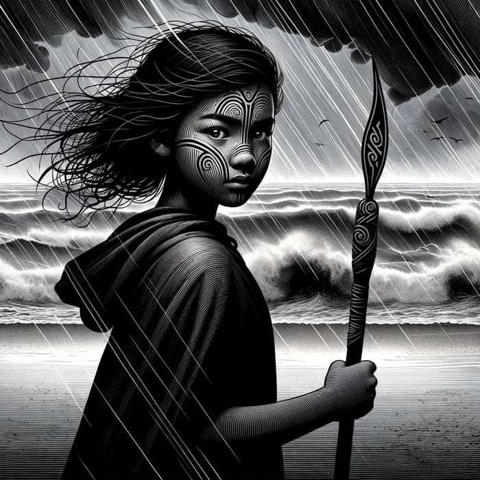 Maori Girl Warrior: Strength and Courage Personified