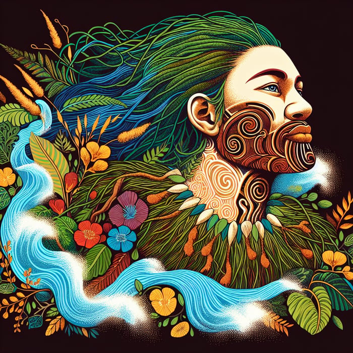 Vibrant Papatūānuku Earth Mother T-shirt Design