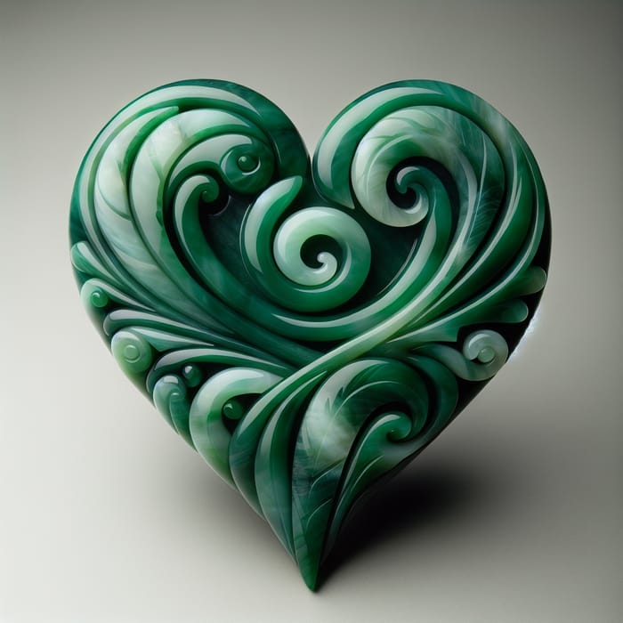 Stunning Jade Koru Heart Design | Maori Art Stunning Jade Koru Heart Design | Maori Art