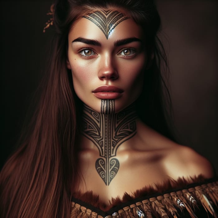 Maori Woman in Traditional Dress: Heritage Essence Portrait