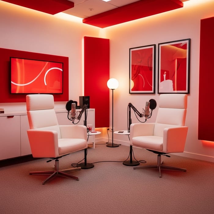 Sleek Modern Podcast Studio Design Sleek Modern Podcast Studio Design
