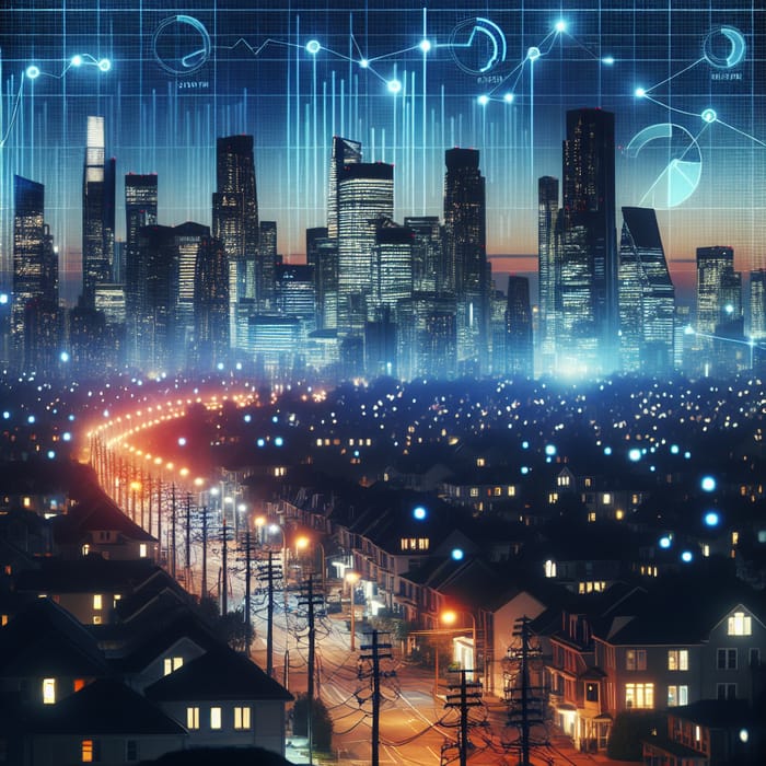 Night View of City & Electricity Supply Estimates