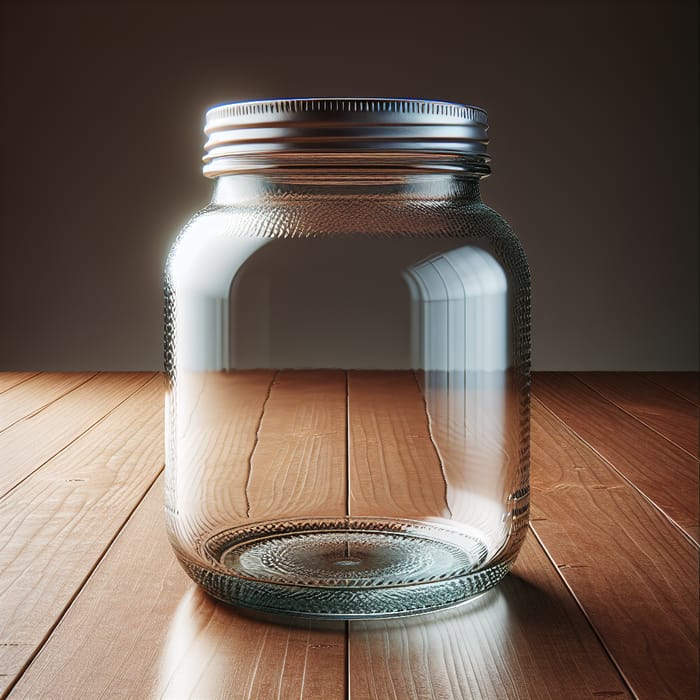 Detailed Jar Drawing on Wooden Table