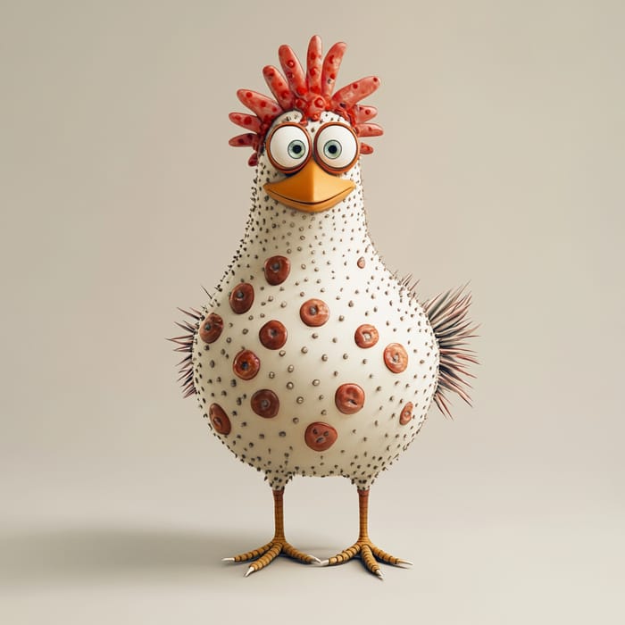 Labubu Style Chickenpox Character Illustration