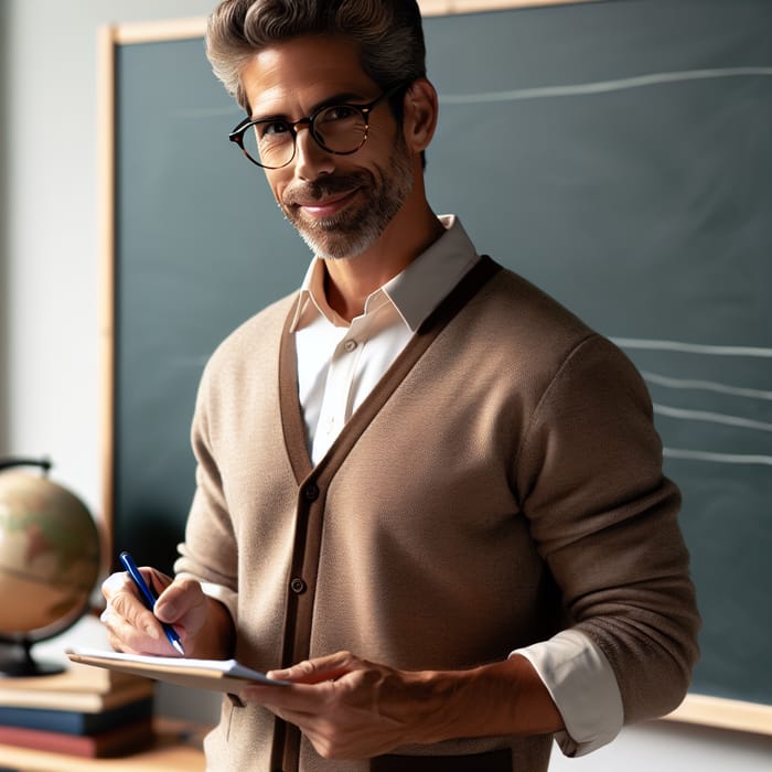 Soft Male Teacher Writing Notes