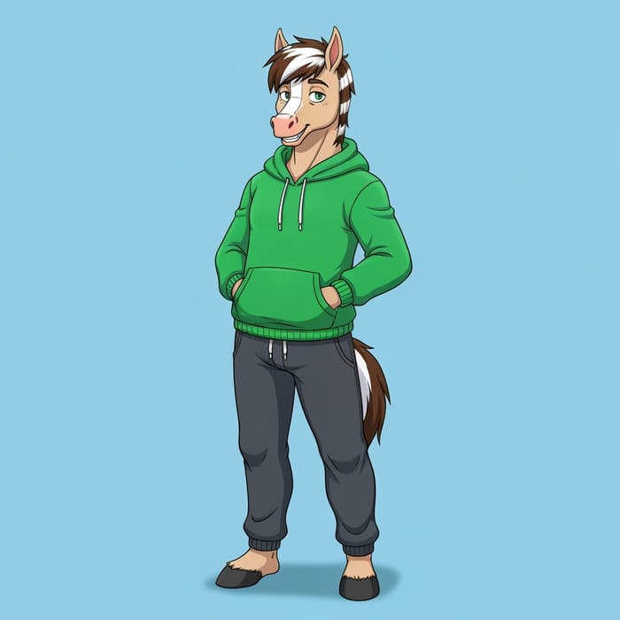 Cute Anthropomorphic Horse Character | Furry Art