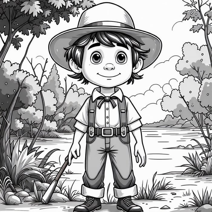 Tom Sawyer Coloring Page | Full Body Printable