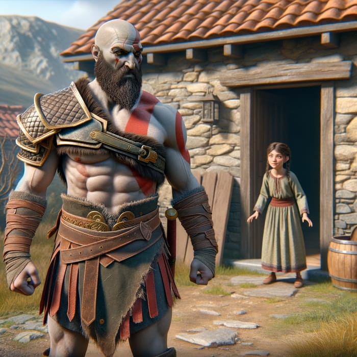 Kratos Returning Home to Find Daughter Waiting Kratos Returning Home to Find Daughter Waiting