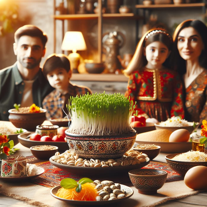 Nowruz Celebration with Traditional Azerbaijani Samani and Family Feast