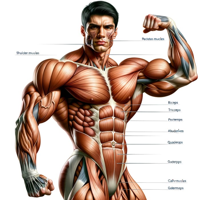 Anatomy of Arnold Schwarzenegger - Muscular Bodybuilder Detail