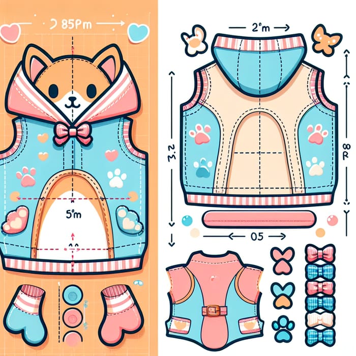 Printable Pet Clothes Template Design