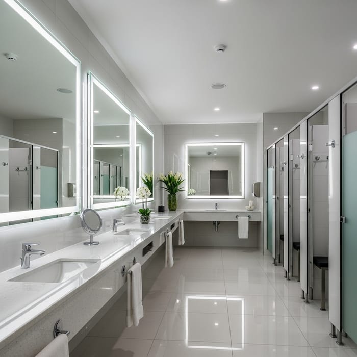 Stylish Women's Gym Toilets & Changing Rooms