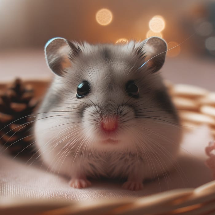 Adorable Grey Hamster - Cute Pet Images