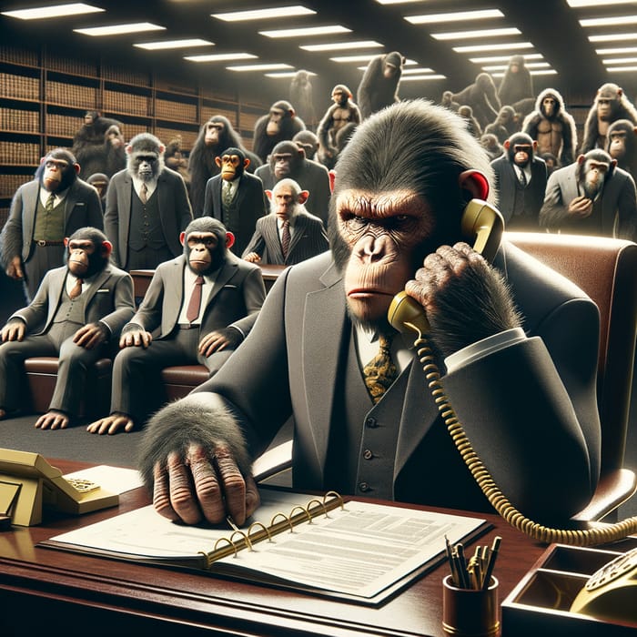 Mafia Ape Boss Organizing Primate Society