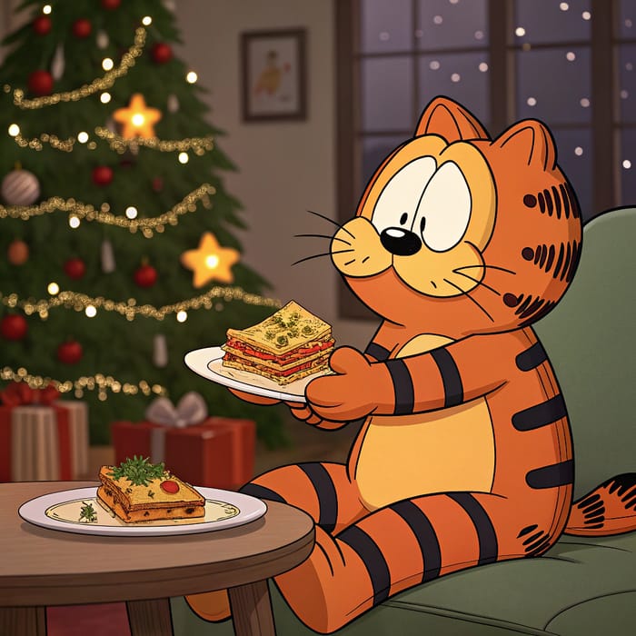 Garfield's Christmas Lasagna Delight