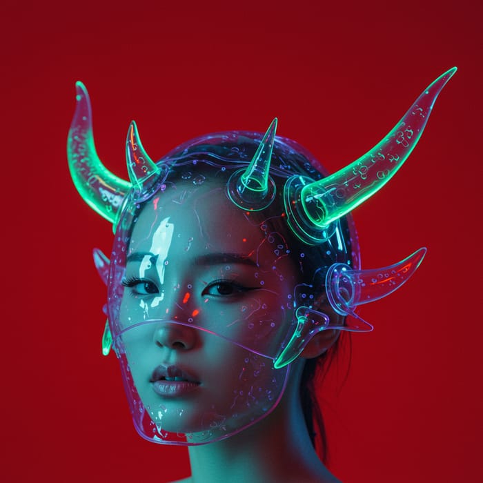 Futuristic Korean Fashion: Surreal Headgear Design